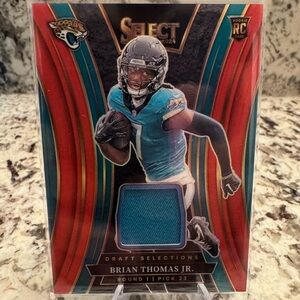 2024 Brian Thomas Jr. Panini Select Prizm Rookie Jersey Patch Card